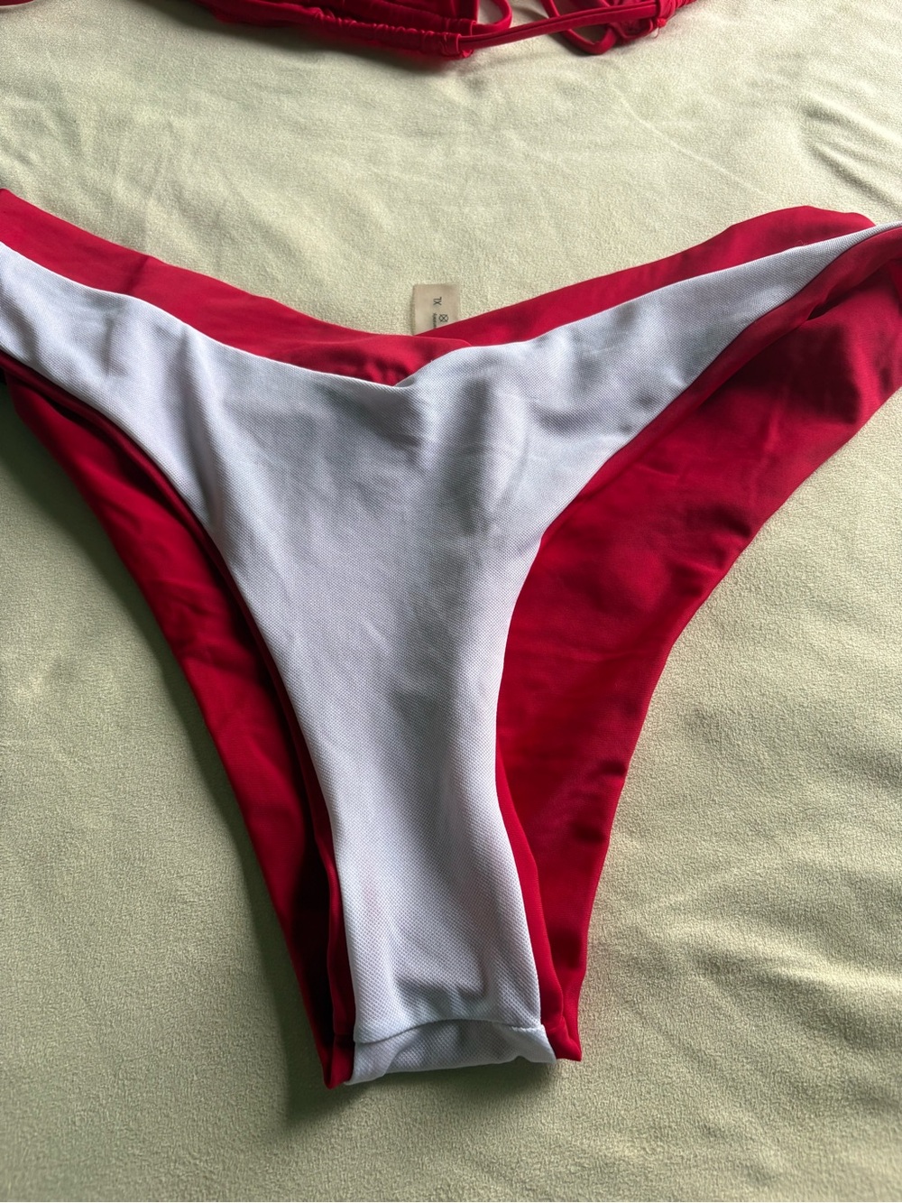 Red String Triangle Bikini Set - Picture 4 of 6